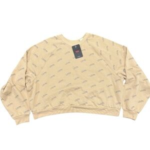 Levi's Tan Logo-Print Crewneck Sweatshirt